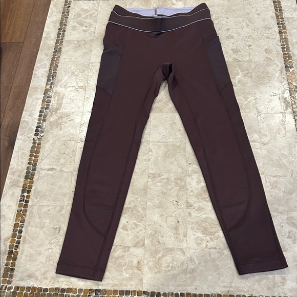 Free People Movement Barre Leggings Mesh Side Pockets Brown Women’s Size S - Picture 2 of 10